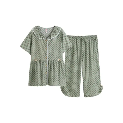 FENTENG Pajama Set Women's Grass Green