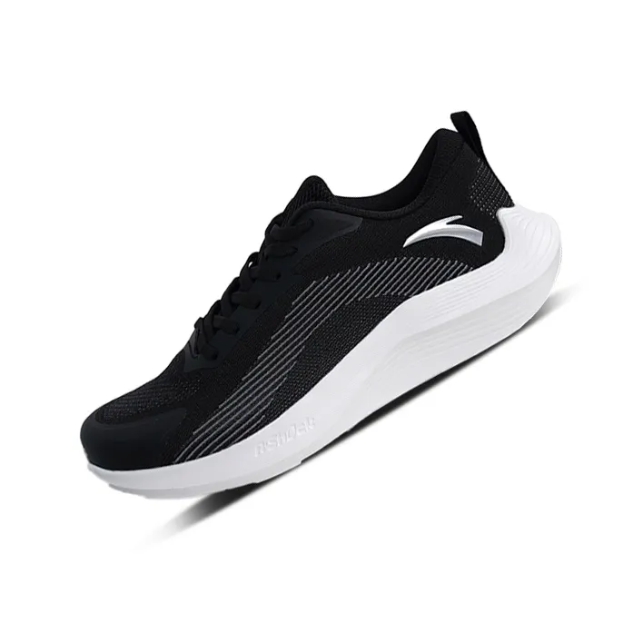 Anta Low Top Running Shoes Men's Black White-3