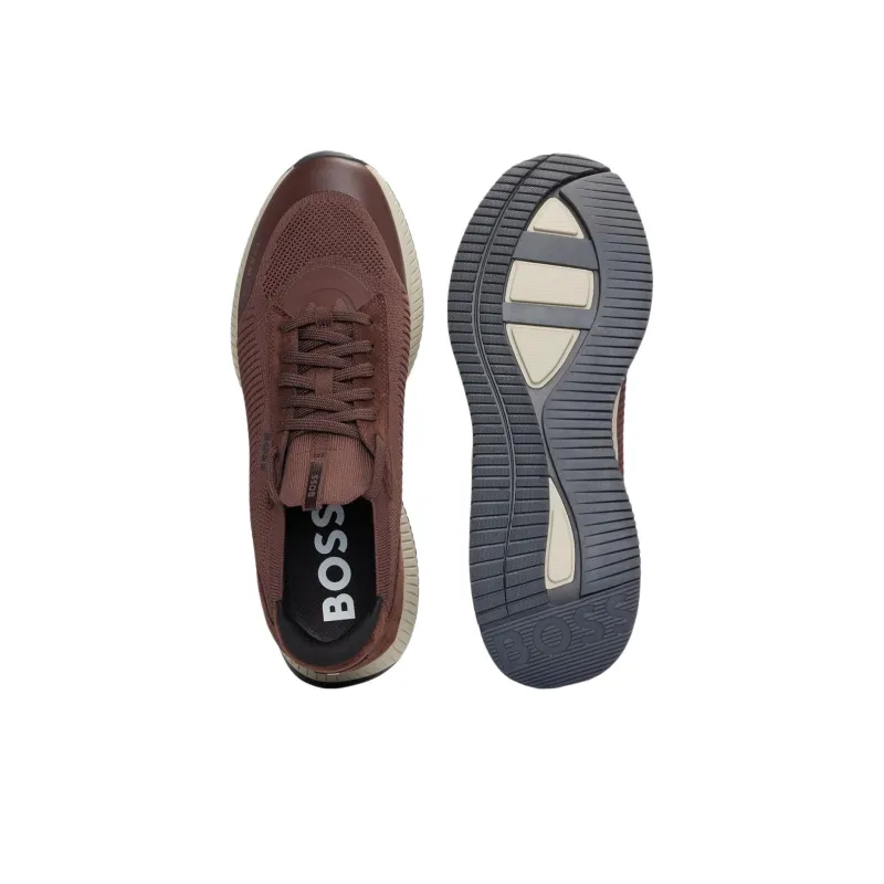 HUGO BOSS Low Top Casual Shoes Men's Dark Red-4