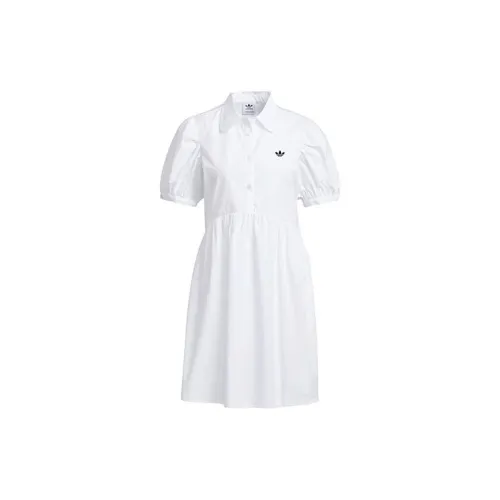 Adidas Originals Short-Sleeved Dresses Women's White