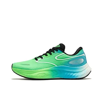 Erke Cushioning Low-Top Running Shoes Men's Lime Green Digital Blue