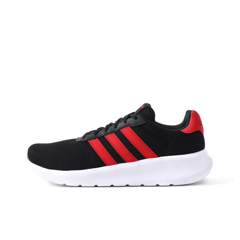Adidas LITE RACER 3.0 Breathable Lightweight Low Top Casual Running Shoes Men's Black Red-0