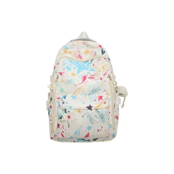Venerable Brahma Nylon Backpack Regular Women's White/Black/Purple/Pink