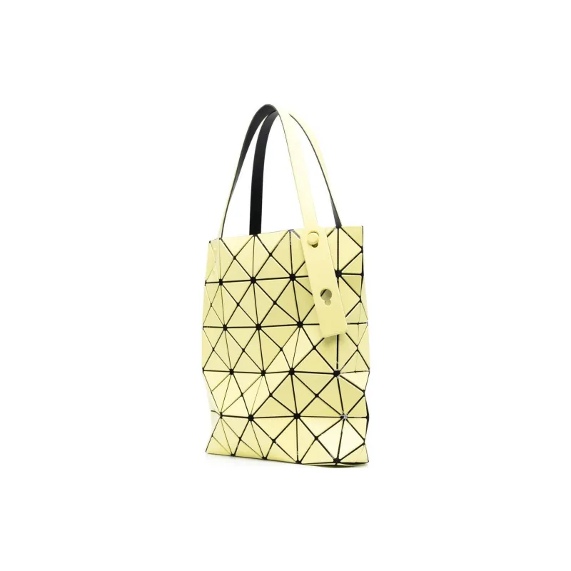 ISSEY MIYAKE Lucent Boxy Patch Artificial Leather Small Square Bag Tote Bag Handbag Regular Women's Cream Yellow-2