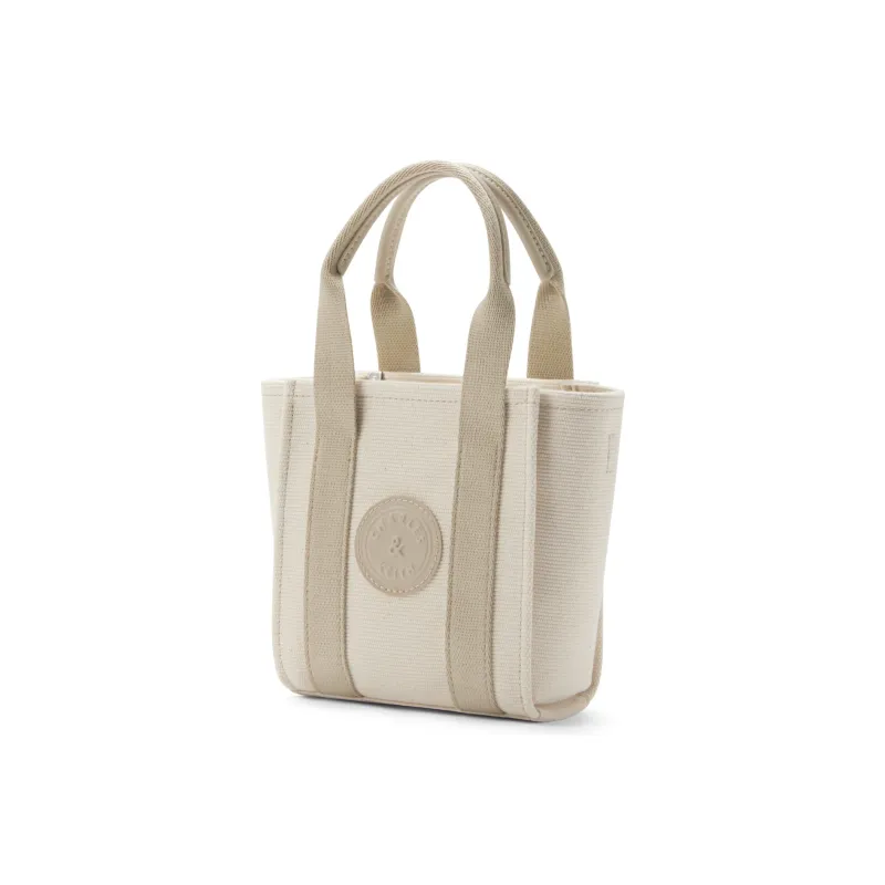 CHARLES&KEITH Canvas Canvas Bag Small CK Bag Handbag Crossbody Bag Shoulder Bag Small Size Women's Multicolor-1