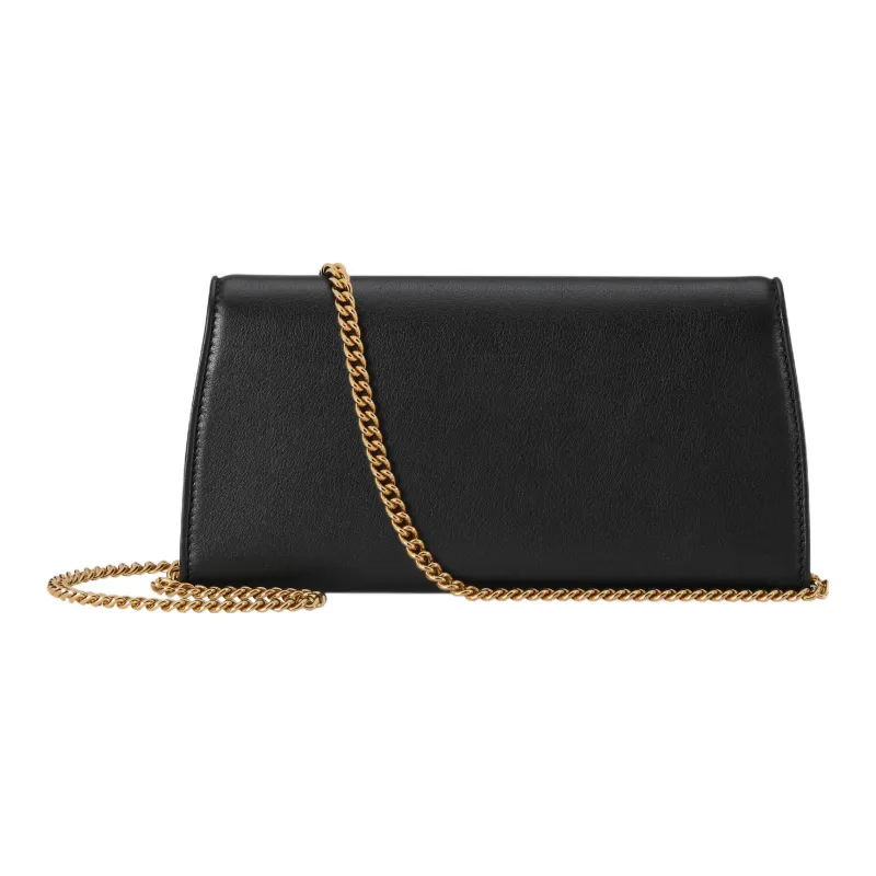GUCCI Blondie Leather Shoulder Bag, Crossbody Bag, Wallet Women's Black-3