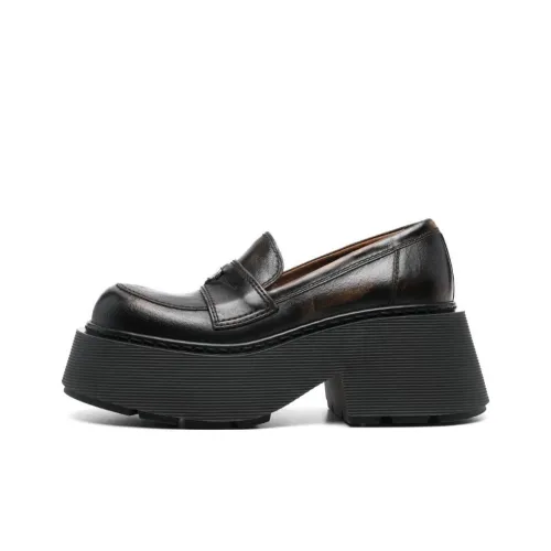 Vic Matie Distressed Chunky Penny Loafers