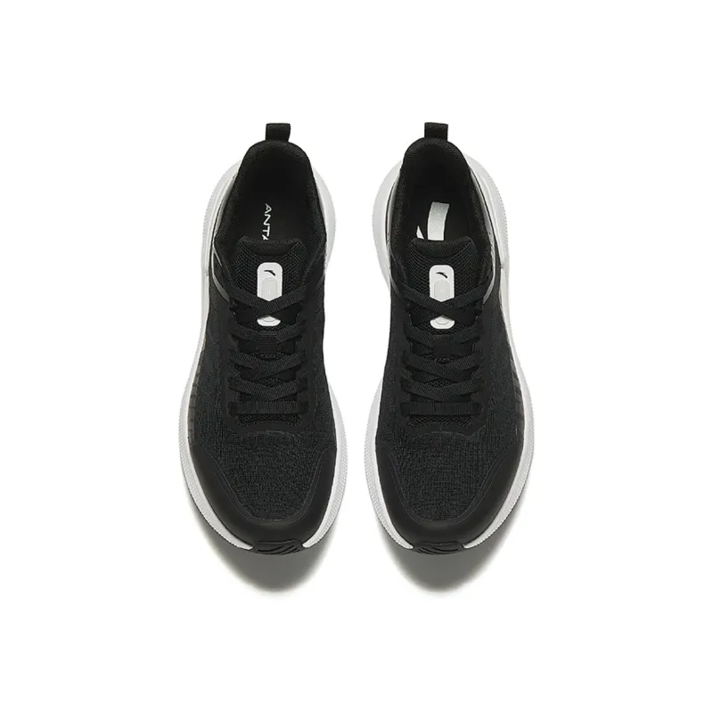 Anta Running Collection Anti Slip Wear Resistant Low Top Casual Running Shoes Men's Basic Black-2