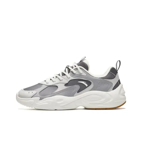 Anta Life Collection Anti Slip Wear Resistant Low Top Casual Shoes Men's Gray