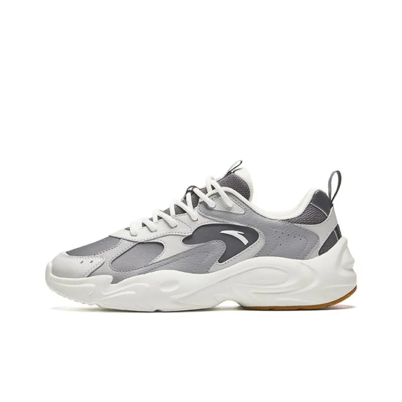 Anta Life Collection Anti Slip Wear Resistant Low Top Casual Shoes Men's Gray-0