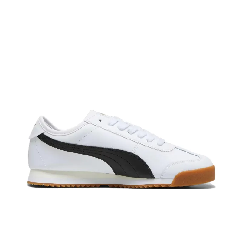 PUMA Roma Anti Slip Wear Resistant Low Top Casual Shoes Men's White Black-1