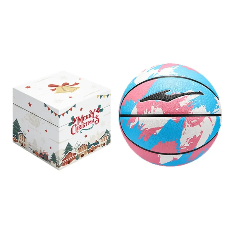 Erke PU Basketball Pink Blue Size 7 Training Unisex-6