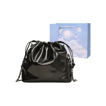 Duoluplo Doron Paul PU Double Shoulder Portable Crossbody Bag, Shoulder Bag Women's Black, Silver, Red, White