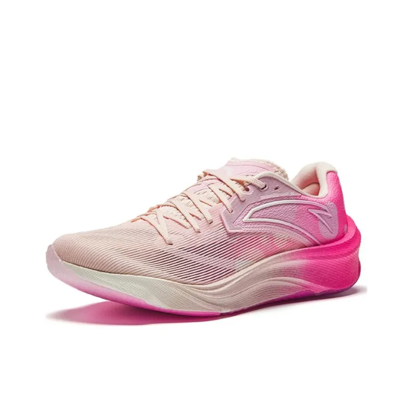 Anta Asphalt Road Fighter 2.0 Cushioning Slip Resistant Low Top Running Shoes Men's Pink-1