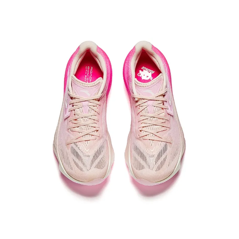 Anta Asphalt Road Fighter 2.0 Cushioning Slip Resistant Low Top Running Shoes Men's Pink-2