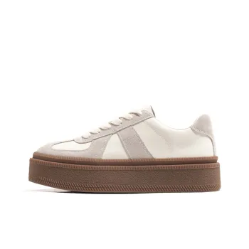 Old Meow Low Top Skateboard Shoes 5cm Women's Gray White