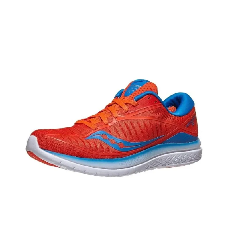 Saucony Kinvara 10 Slip-Resistant Low-Top Running Shoes Men's Orange Blue-2