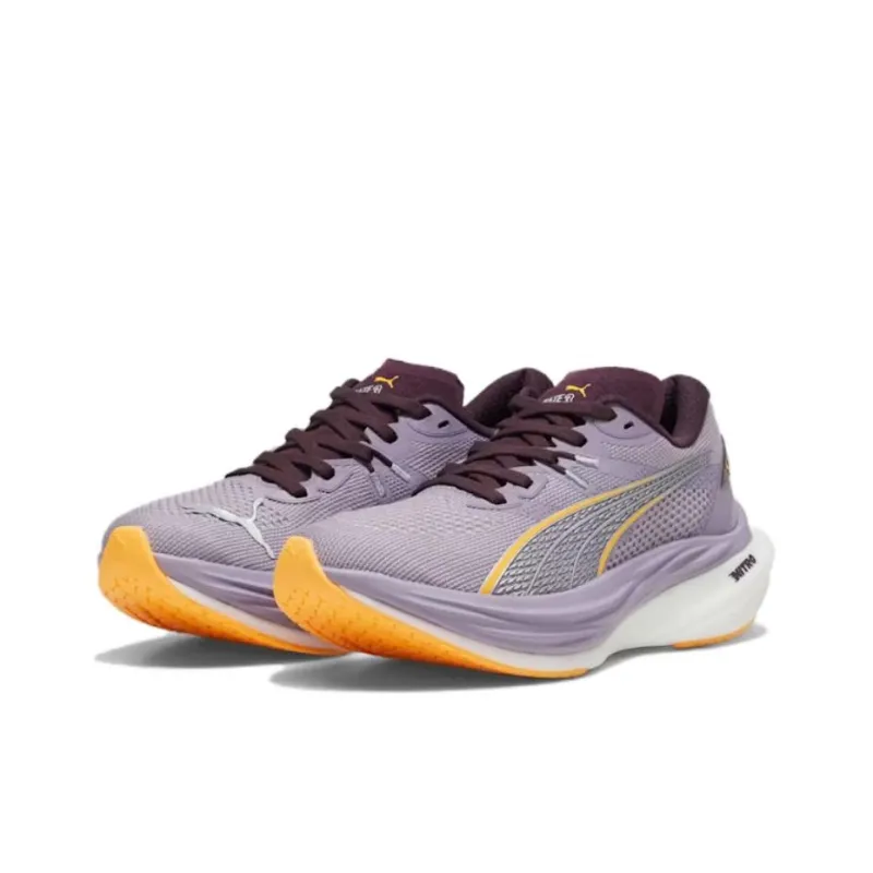 PUMA Deviate NITRO 3 Anti Slip Wear Resistant Low Top Casual Running Shoes Women's Light Pink-2