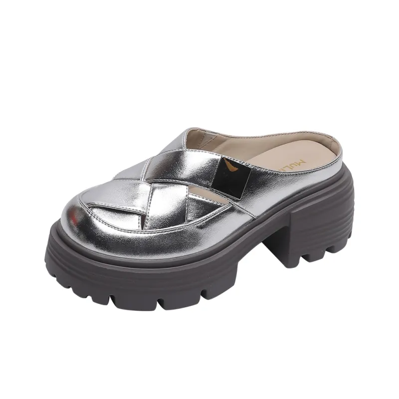 Mulinsen Stitched Woven Abrasion Resistant Slip Resistant Wrap toe Slippers Women's-7