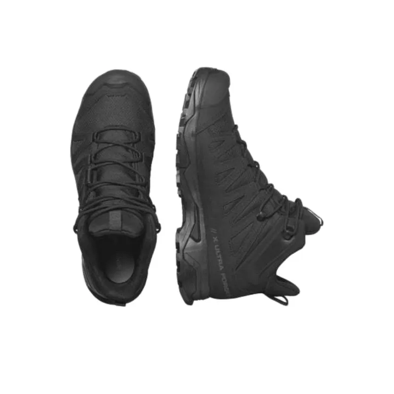 SALOMON XA FORCES Anti Slip Wear Resistant Mid Top Trekking Shoes Unisex Black-3