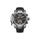 RGA3532-White Case Black Dial Red Hands Black Rubber Strap