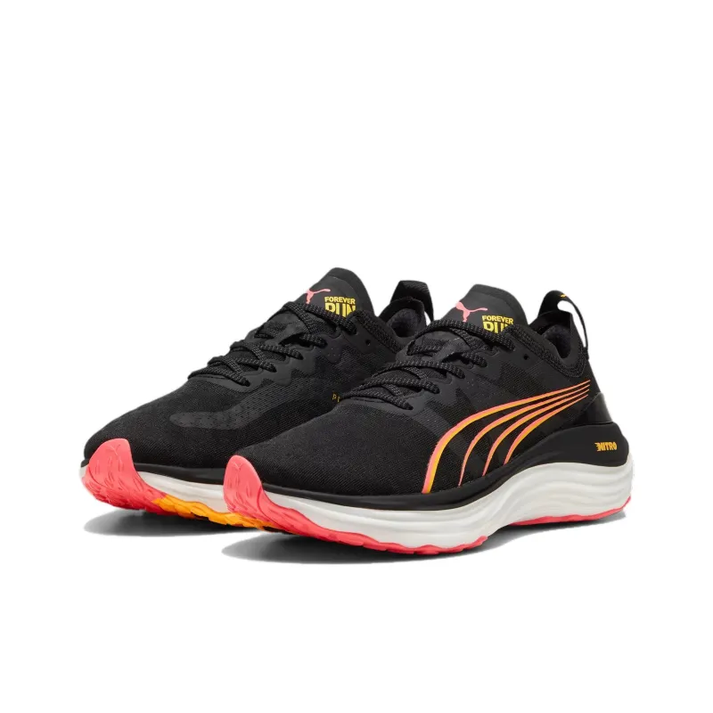 PUMA ForeverRUN Nitro Anti Slip And Wear Resistant Breathable Low Top Casual Running Shoes Women's Black-2