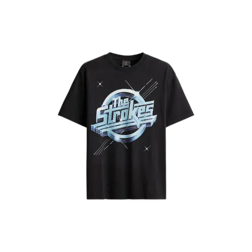 H&M T-Shirts Men Black/The Strokes