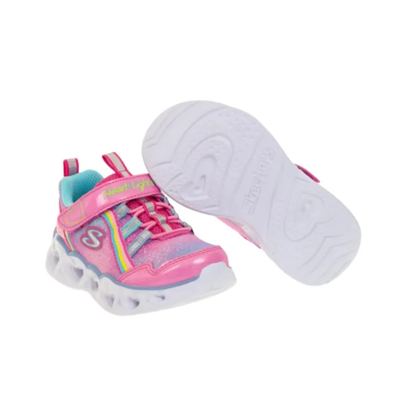 Skechers Heart Lights Slip-Resistant Low-Top Casual Shoes Women's Pink-5