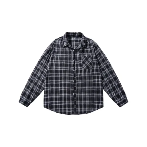 MAX FAWN Shirts Unisex Black/White Plaid