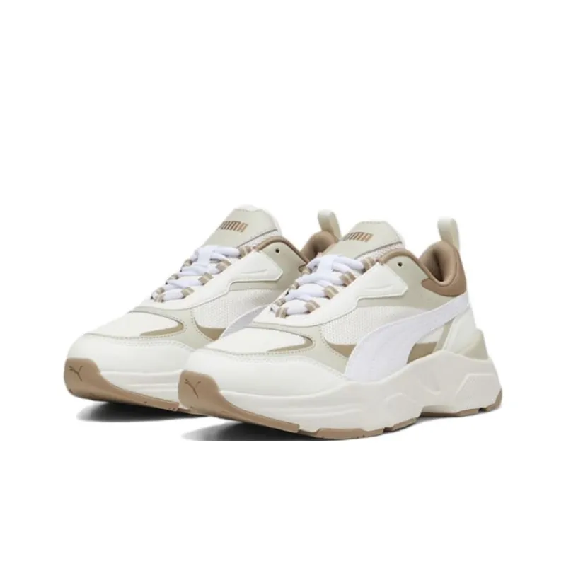 PUMA Cassia Anti Slip Wear Resistant Low Top Casual Shoes Women's Ecru-2
