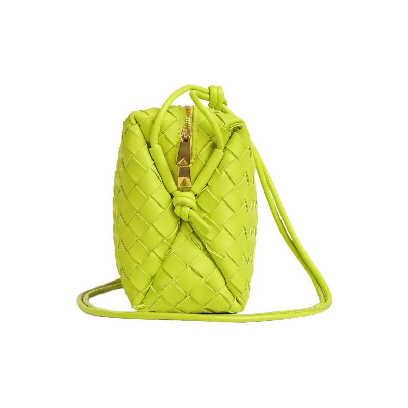 Bottega Veneta Loop Small Intreccio Acid Kiwi-1