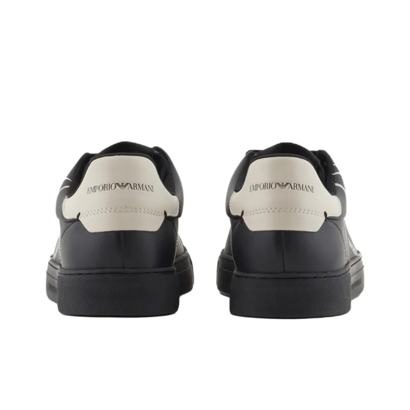 EMPORIO ARMANI Low Top Skateboard Shoes Men's Black-4