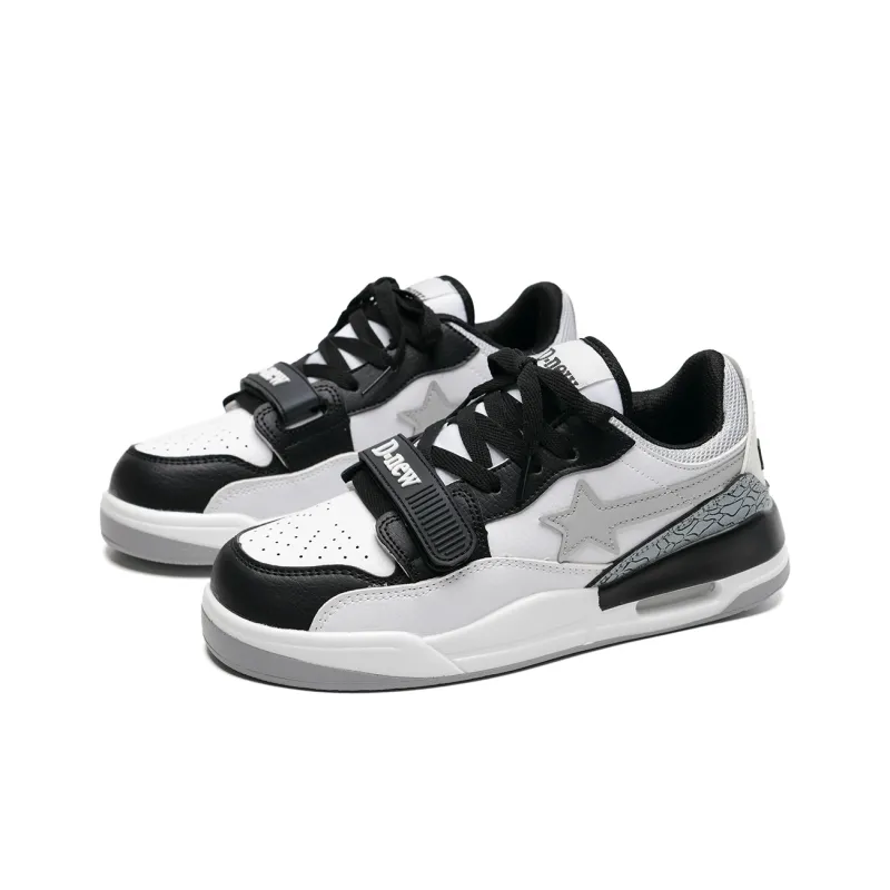 Anime Story Anti Slip Wear Resistant Lightweight Breathable Low Top Skateboard Shoes Unisex White Black Gray-2