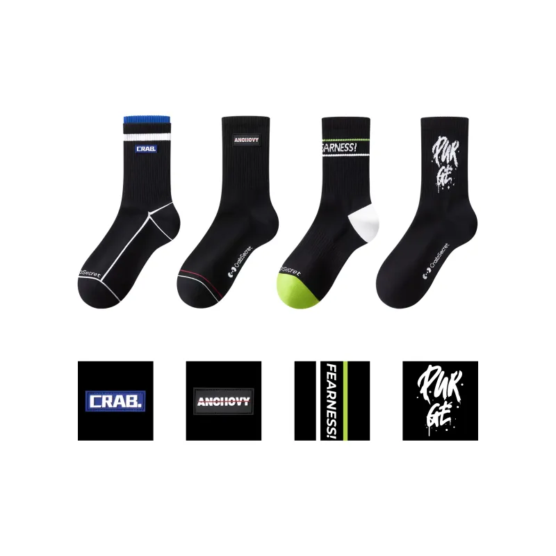 Crabsecret Battle Armor Series Mid-Calf Socks Men's 4 Pack-35