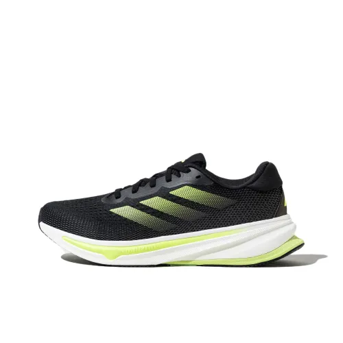 Adidas SUPERNOVA RISE Running Shoes Men Low-Top No.1 Black/Pulse Citrus Green/Carbon Black