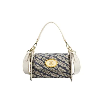 MACK JODAER Synthetic Leather Shoulder Bag Regular Women's Blue White