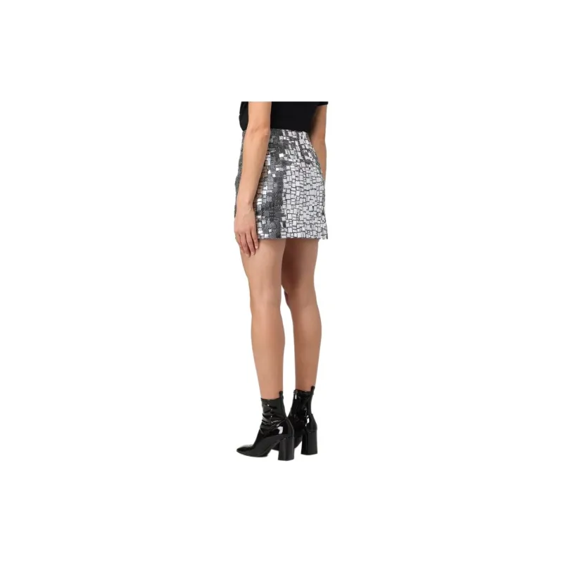 MSGM Casual Short Skirts Women's Silver-1