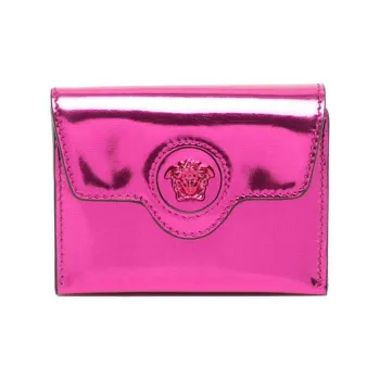 VERSACE La Medusa Calfskin Card Box Women's Fuchsia
