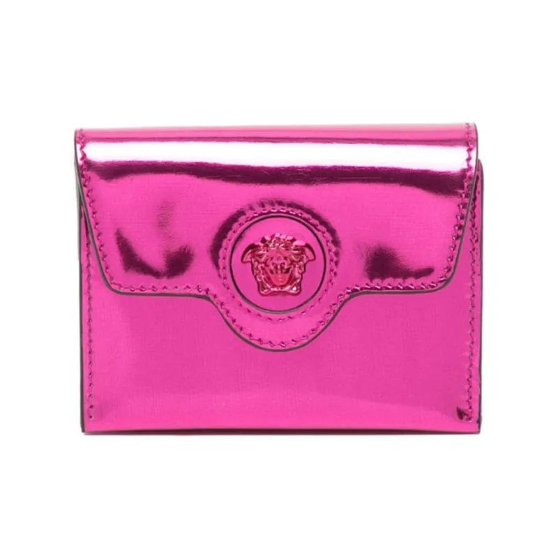 VERSACE La Medusa Calfskin Card Box Women's Fuchsia-0