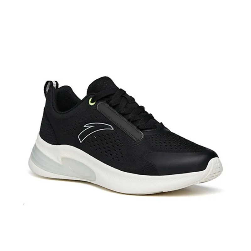 Anta Running Collection Cushioned Slip Resistant Abrasion Resistant Low Top Running Shoes Men's Black-2