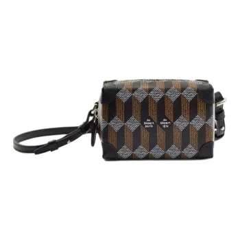 AU DEPART Coated Canvas Shoulder Bag Crossbody Bag Micro Women's Black