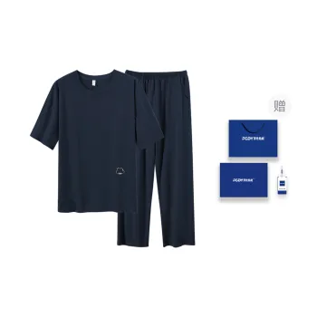 Floating Light Islands Pajama Set Men's Box Navy Blue