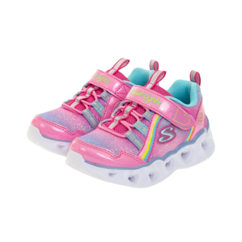 Skechers Heart Lights Slip-Resistant Low-Top Casual Shoes Women's Pink-3