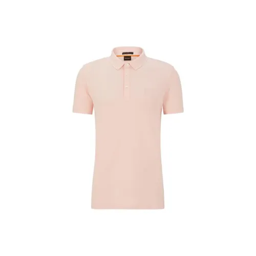 HUGO BOSS Polo Shirts Men Light Pink