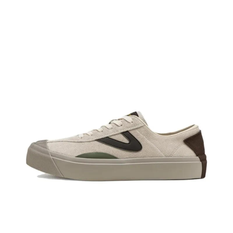 TRETORN Slip Resistant And Breathable Low Top Skateboard Shoes Unisex Beige Brown-0