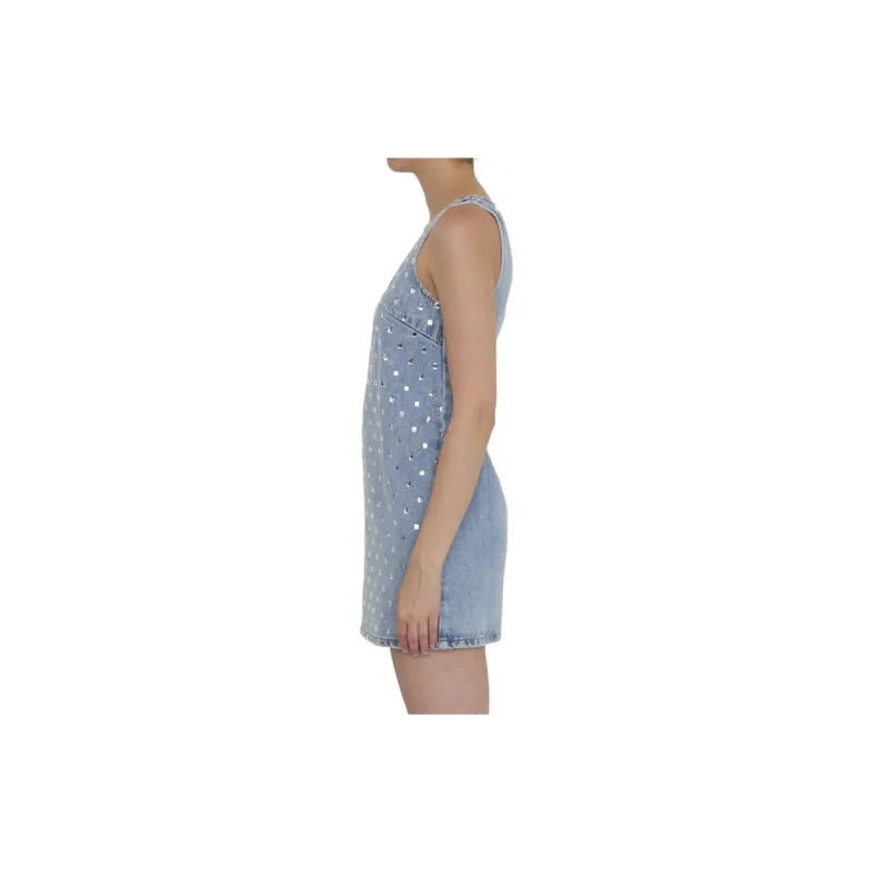 Self portrait Embellished Denim Mini Dress-3
