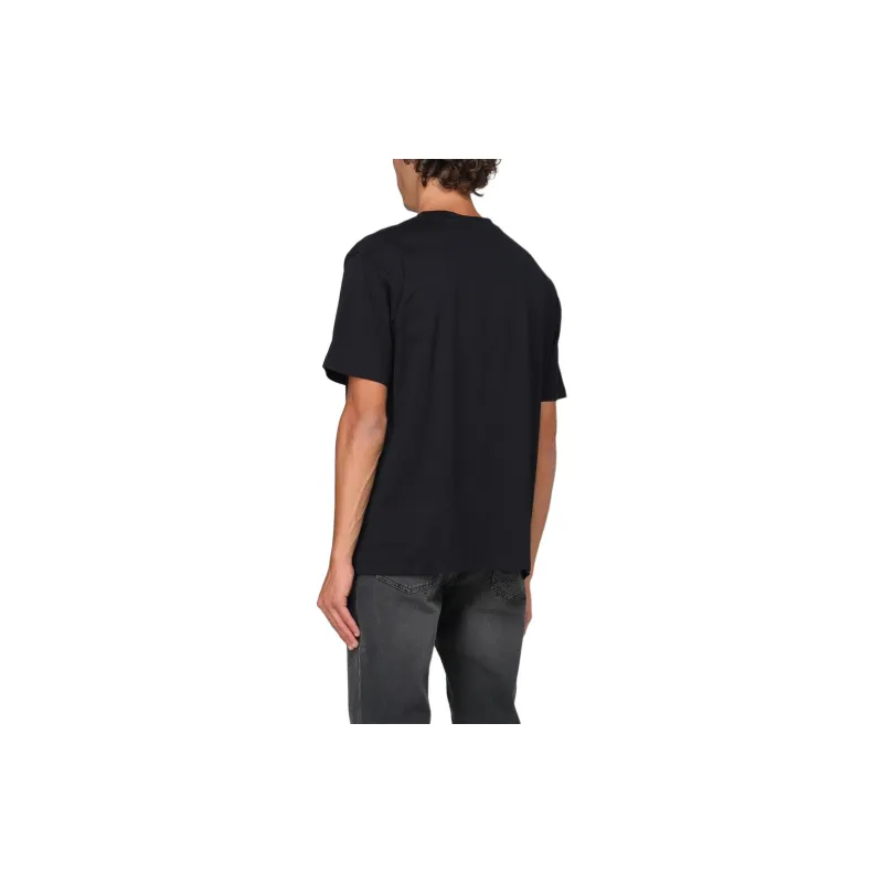 BALMAIN Logo Flocked Crewneck T-Shirt-1