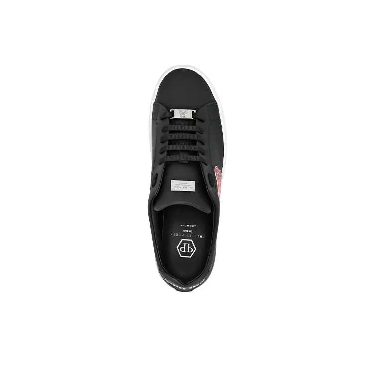 PHILIPP PLEIN Low Top Stylish Skateboarding Shoes Men's Black-2