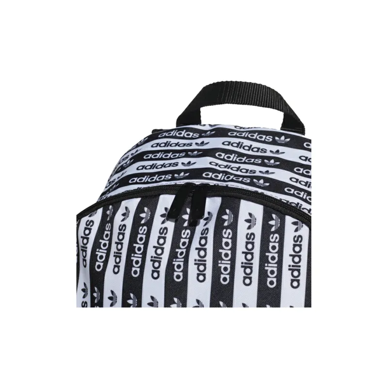 Adidas Originals Polyester Plain Weave Fabric Backpack Regular Unisex Black White-3
