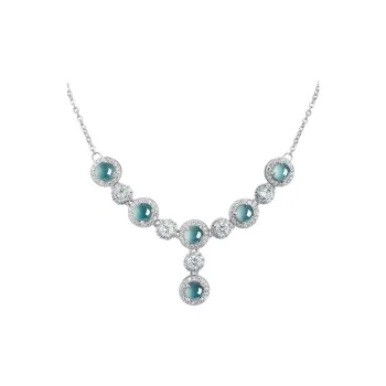 Long Fu Ice Glutinous Necklace With S925 Sterling Silver Pendant Women's